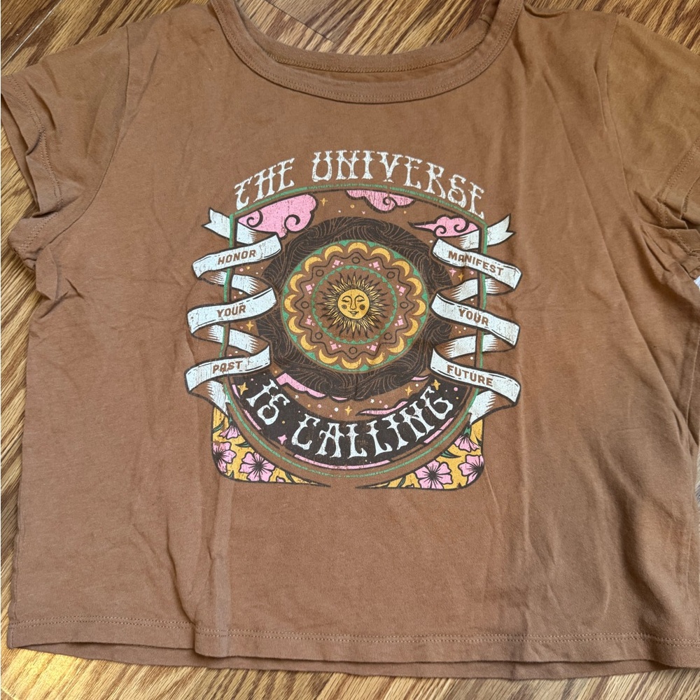 Hollister Brown Graphic Top